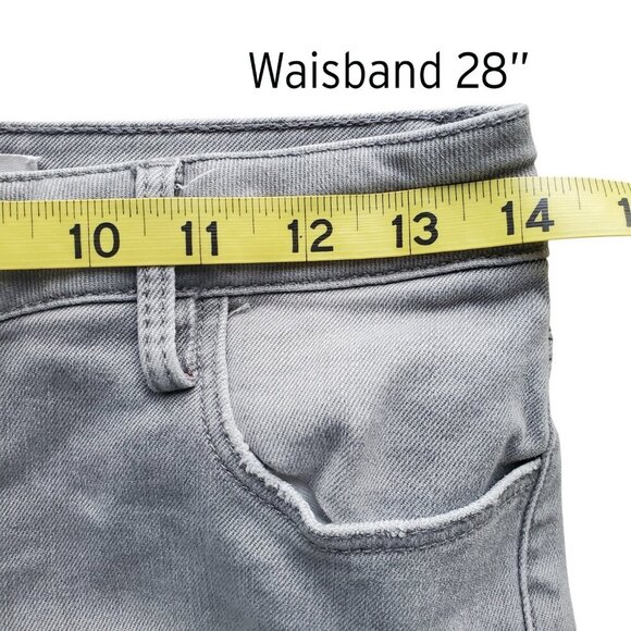 Etienne Marcel Skinny Jeans Grey Distressed Zed Side Zippers Size 26 - Picture 8 of 13